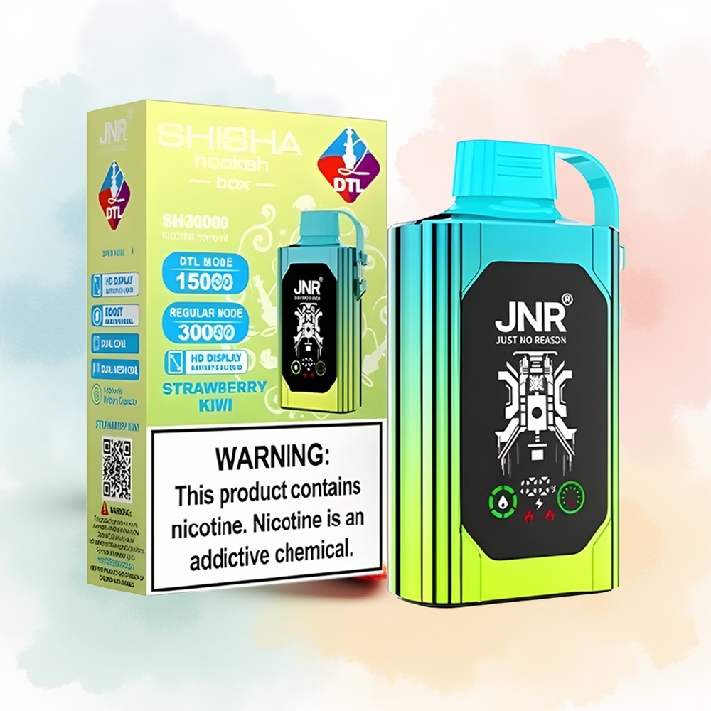 JNR Shisha Hookah Box 20500 Puffs 25ml Braškių Kiwi Didmeninė Lietuva