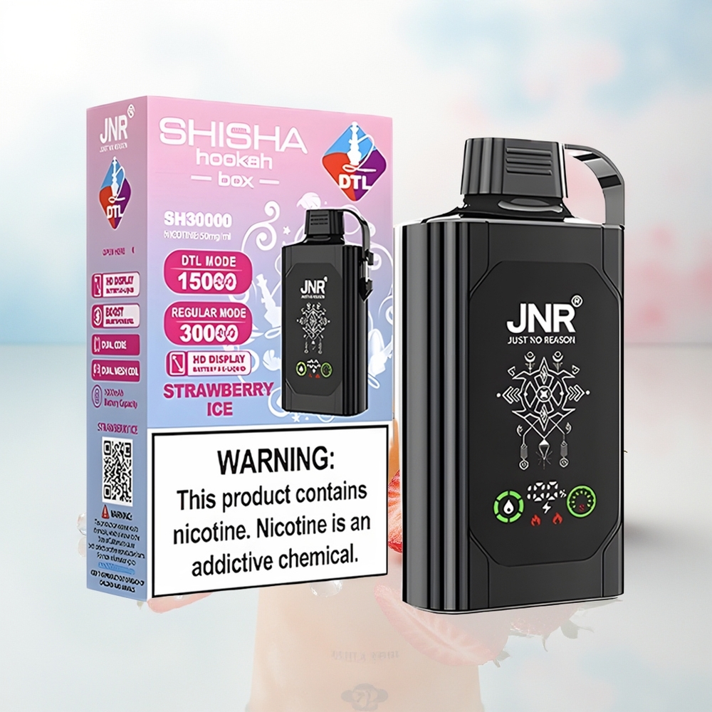 JNR Shisha Hookah Box 20500 Puffs 25ml Braškinis Ledas Wholesale Lithuania