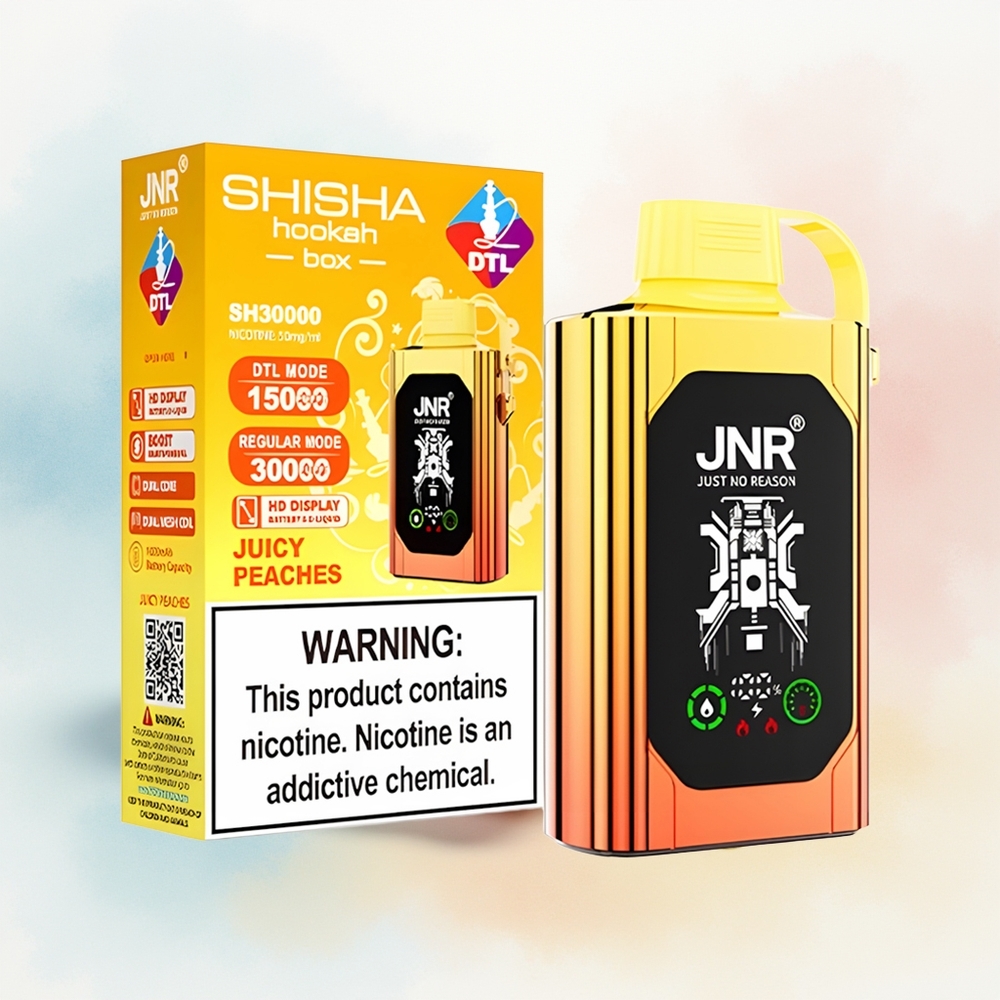 JNR Shisha Hookah Box 20500 Puffs 25ml Sultūsios Persikai Wholesale Lithuania