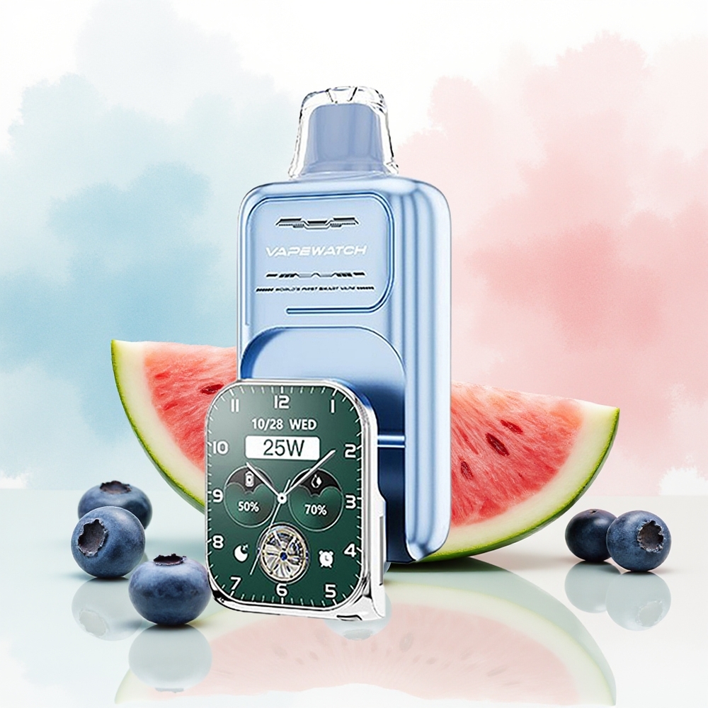 JNR VapeWatch 30000 Puffs 1000mAh Type-C Mėlynųjų Gervuogių Arbūzas Wholesale Lithuania