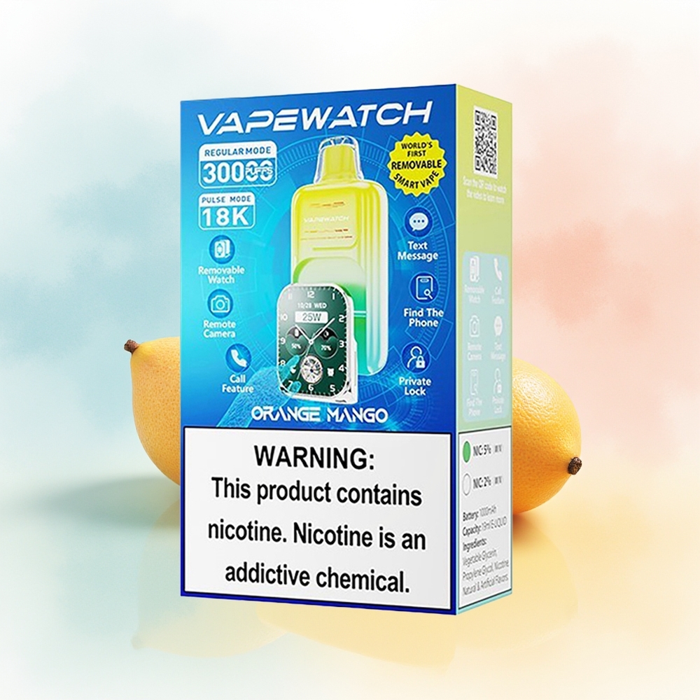 JNR VapeWatch 30000 Puffs Dual Mesh Coil Apelsinas Manga Wholesale Lithuania
