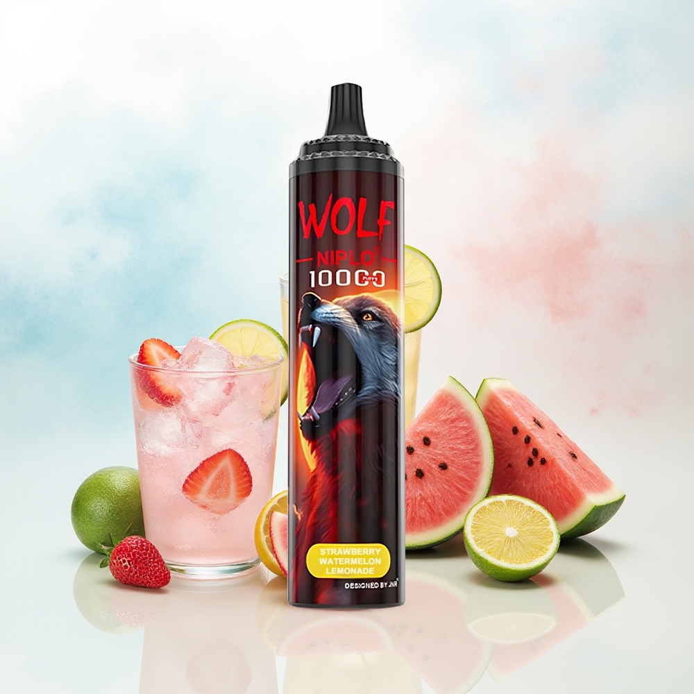 JNR Wolf Niplo 10000 Puffs 1.0 Ohm Type-C Braškų Arbūzas Citrinų Gėrimas Wholesale Lithuania