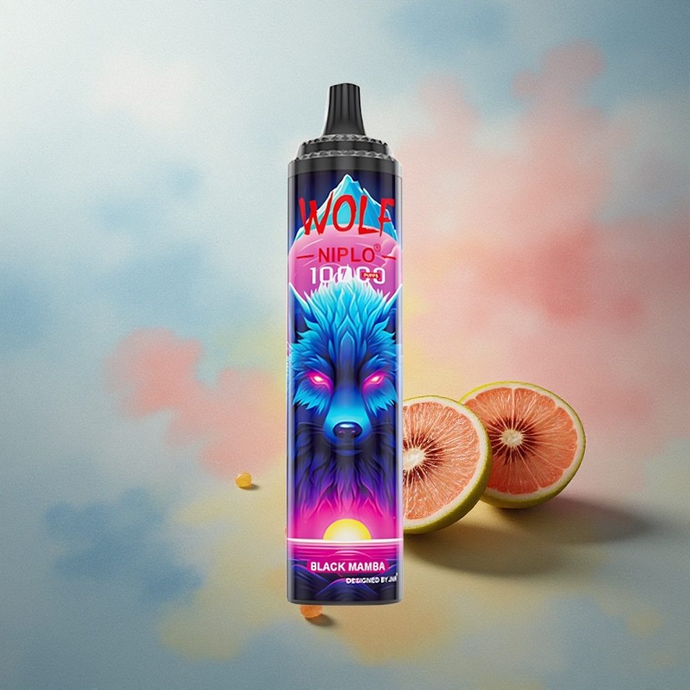 JNR Wolf Niplo 10000 Puffs 20ml Juoda Mamba Didmeninė Lietuva