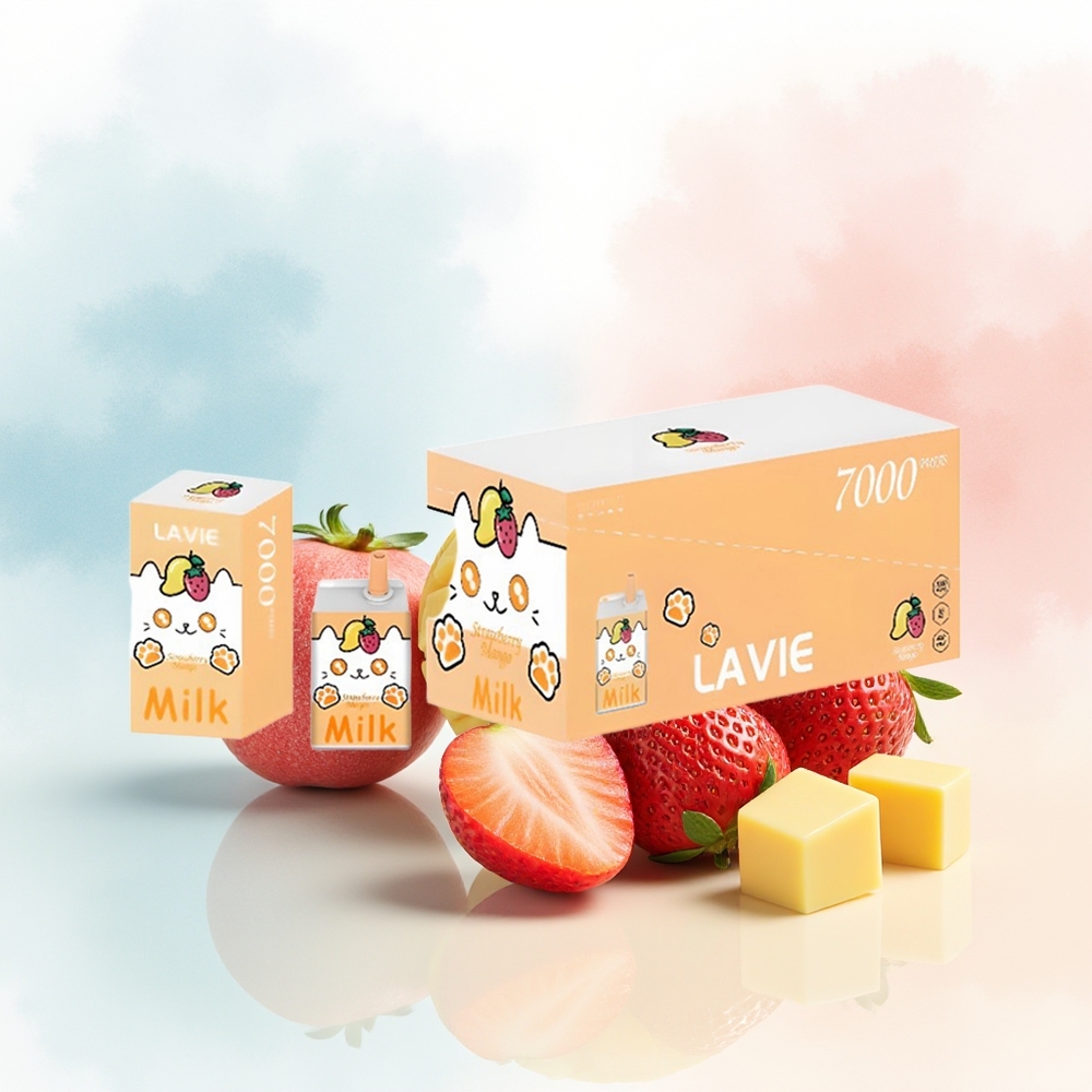 LAVIE Milk 7000 Puffs 16ML 5% Braškė Mangu Lithuania Wholesale