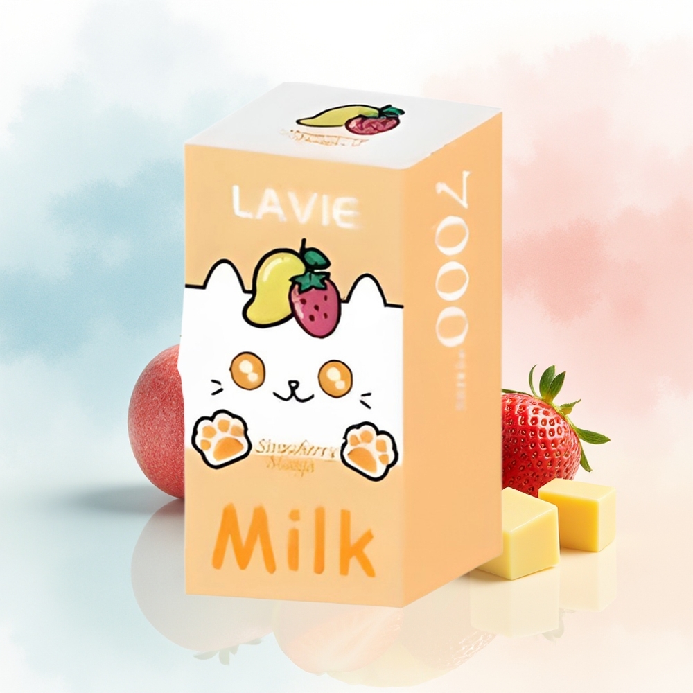 LAVIE Milk 7000 Puffs 16ML 5% Braškė Mangu Lithuania Wholesale