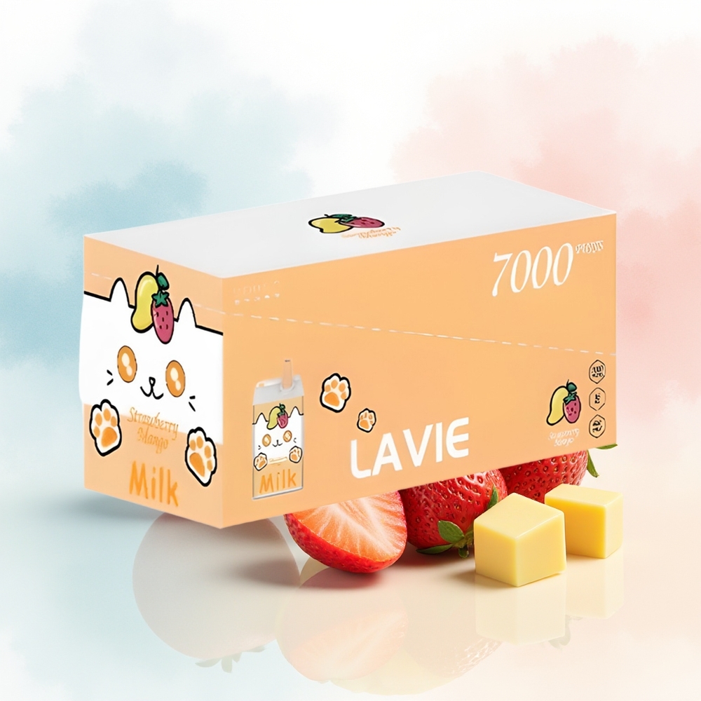 LAVIE Milk 7000 Puffs 16ML 5% Braškė Mangu Lithuania Wholesale