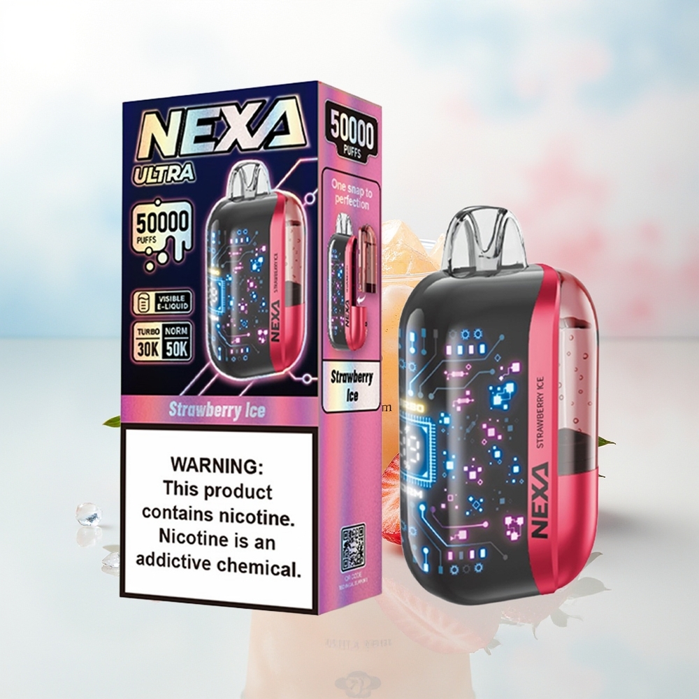 NEXA Ultra 50000 Puffs 20ml 5% Braškų Ledas Wholesale Lithuania