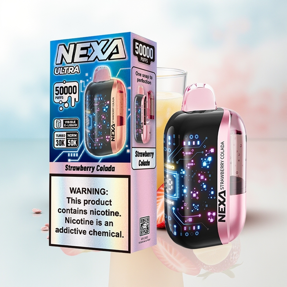NEXA Ultra 50000 Puffs 20ml 5% Braškės Kolada Wholesale Lithuania