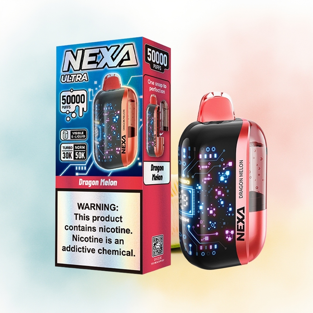 NEXA Ultra 50000 Puffs 20ml 5% Dragon Melon Didžioji Prekyba Lietuva