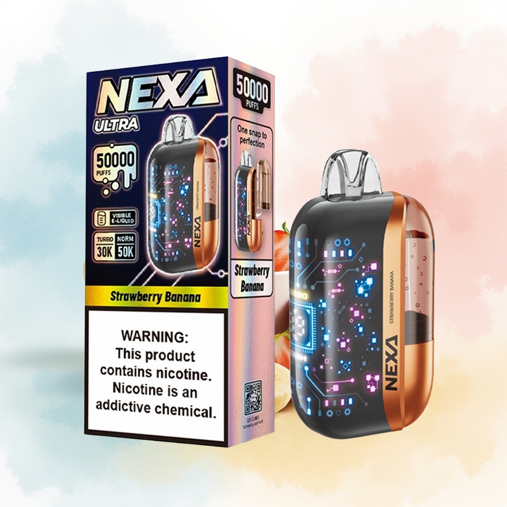 NEXA Ultra 50000 Puffs 20ml 5% Žemuogė-Bananas Wholesale Lithuania