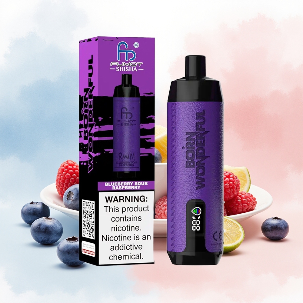 RandM Fumot Shisha 10000 Puffs 0.6ohm Mėlynųjų Gervuogių Ir Rūgščių Aviečių Wholesale Lithuania