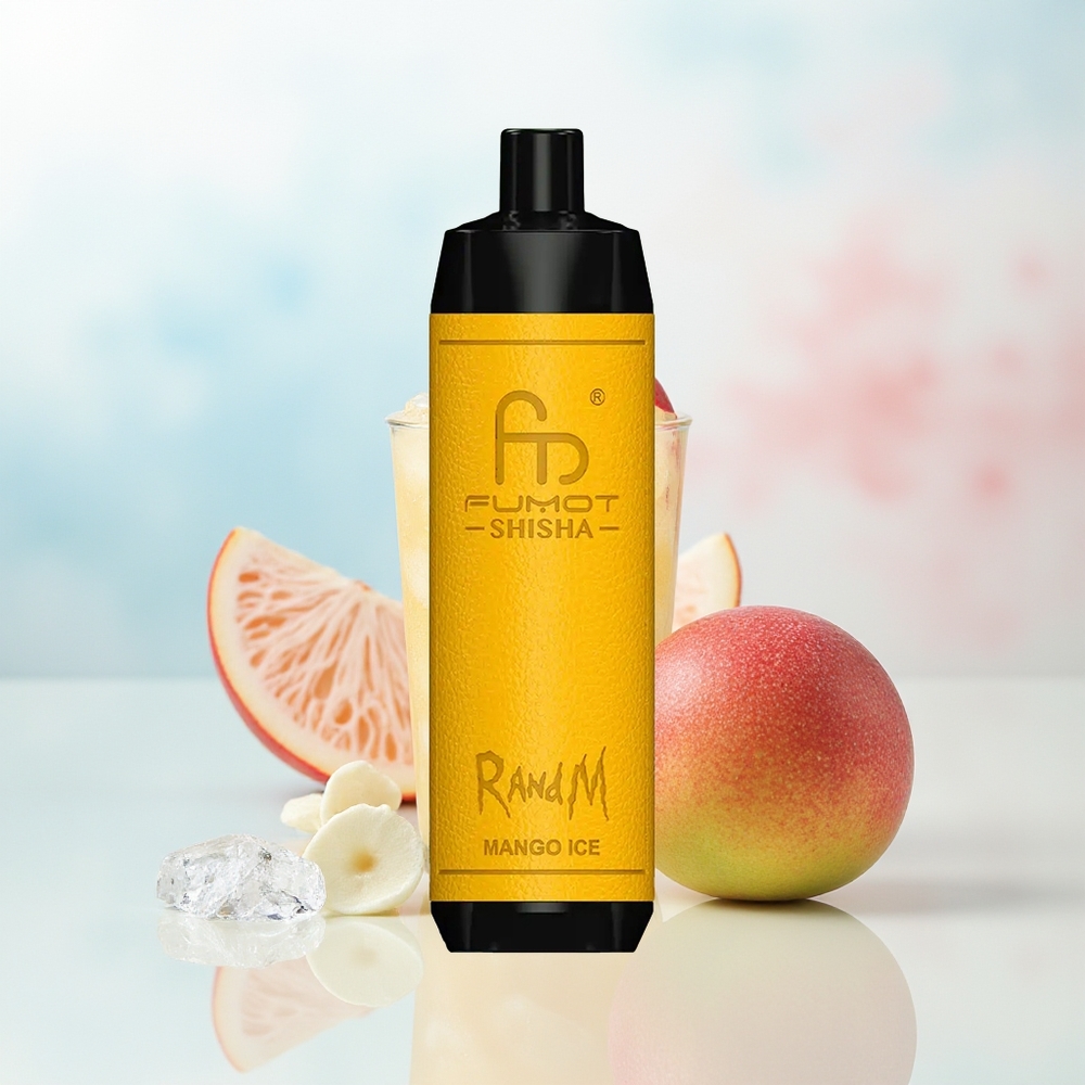 RandM Fumot Shisha 10000 Puffs 0.6ohm Mango Ledas Wholesale Lithuania