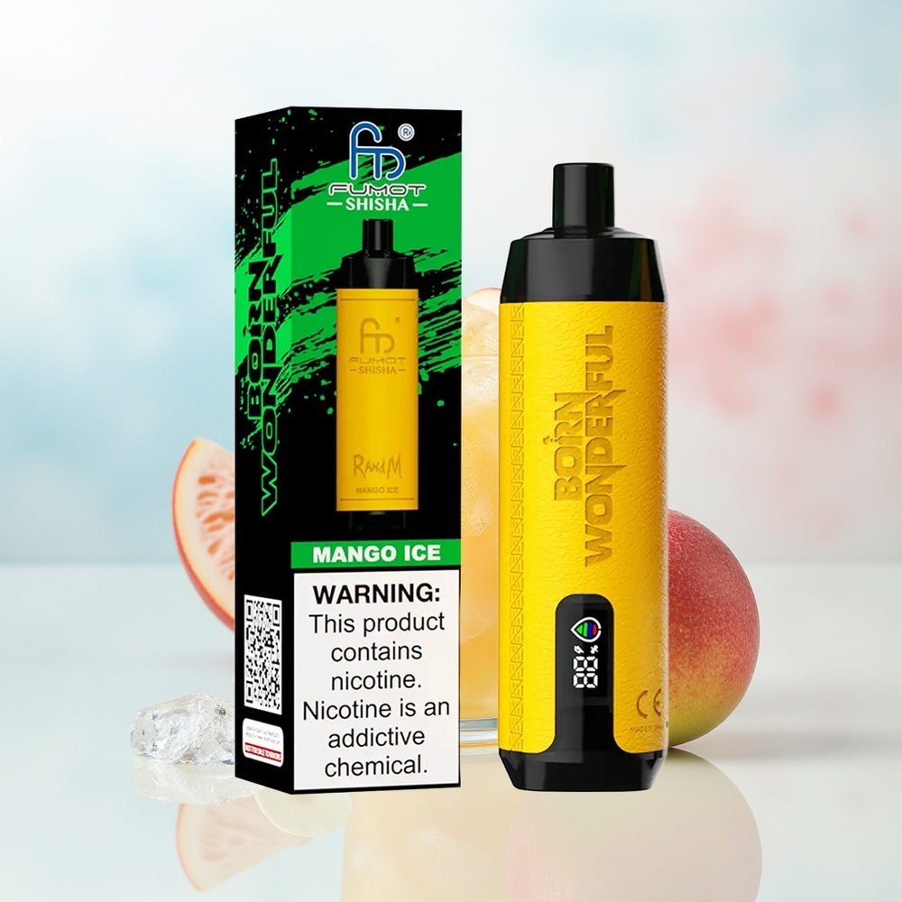 RandM Fumot Shisha 10000 Puffs 0.6ohm Mango Ledas Wholesale Lithuania