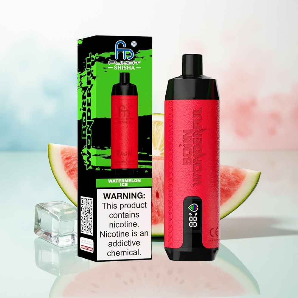 RandM Fumot Shisha 10000 Puffs 18ml Arbūzas Ledas Wholesale Lithuania