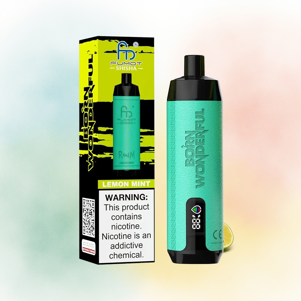 RandM Fumot Shisha 10000 Puffs 18ml Citrinų Mėta Wholesale Lithuania