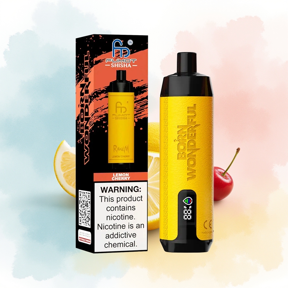 RandM Fumot Shisha 10000 Puffs 18ml Citrina Vyšnia Didmeninė Lietuva