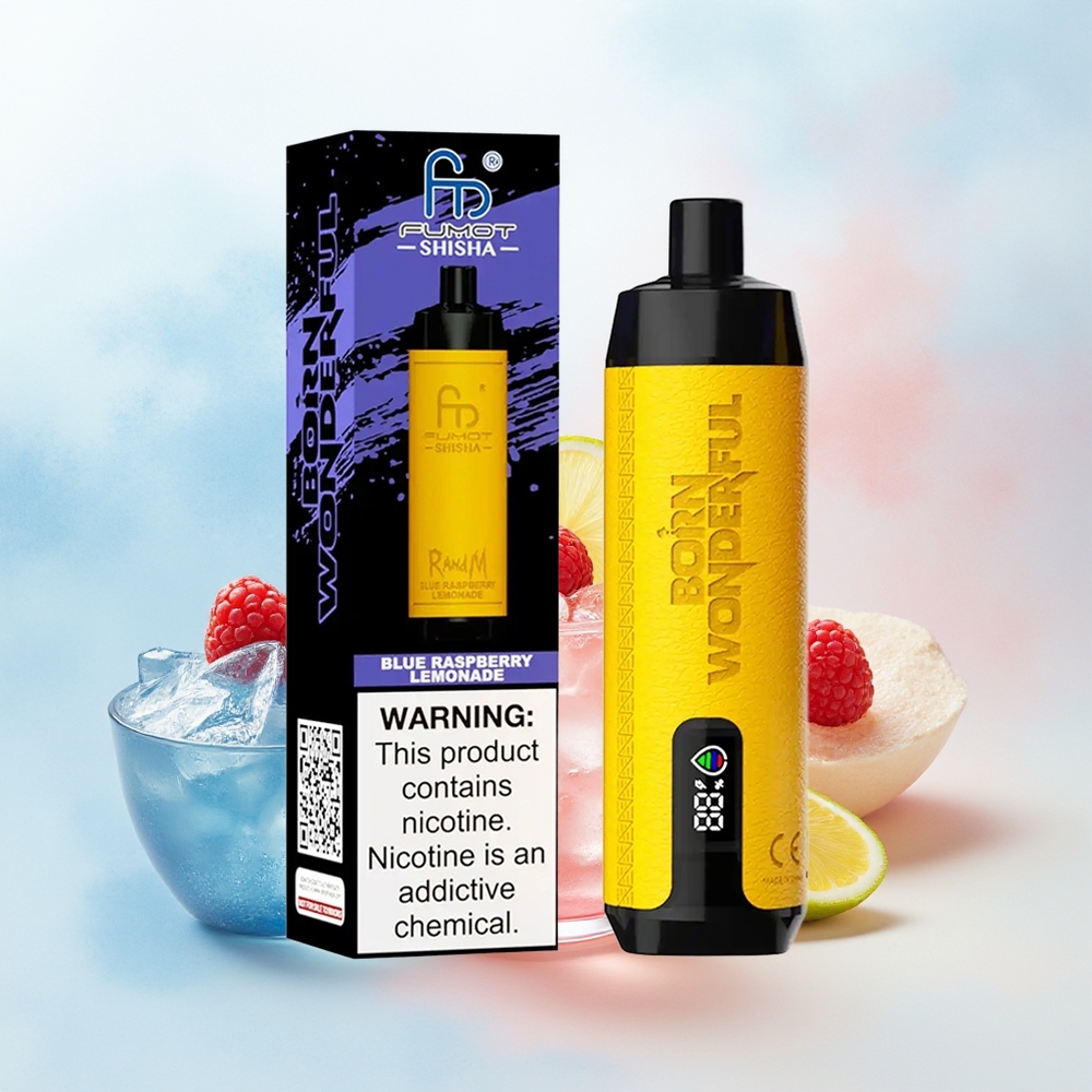 RandM Fumot Shisha 10000 Puffs 18ml Mėlynų Avietų Citrinų Gėrimas Wholesale Lithuania