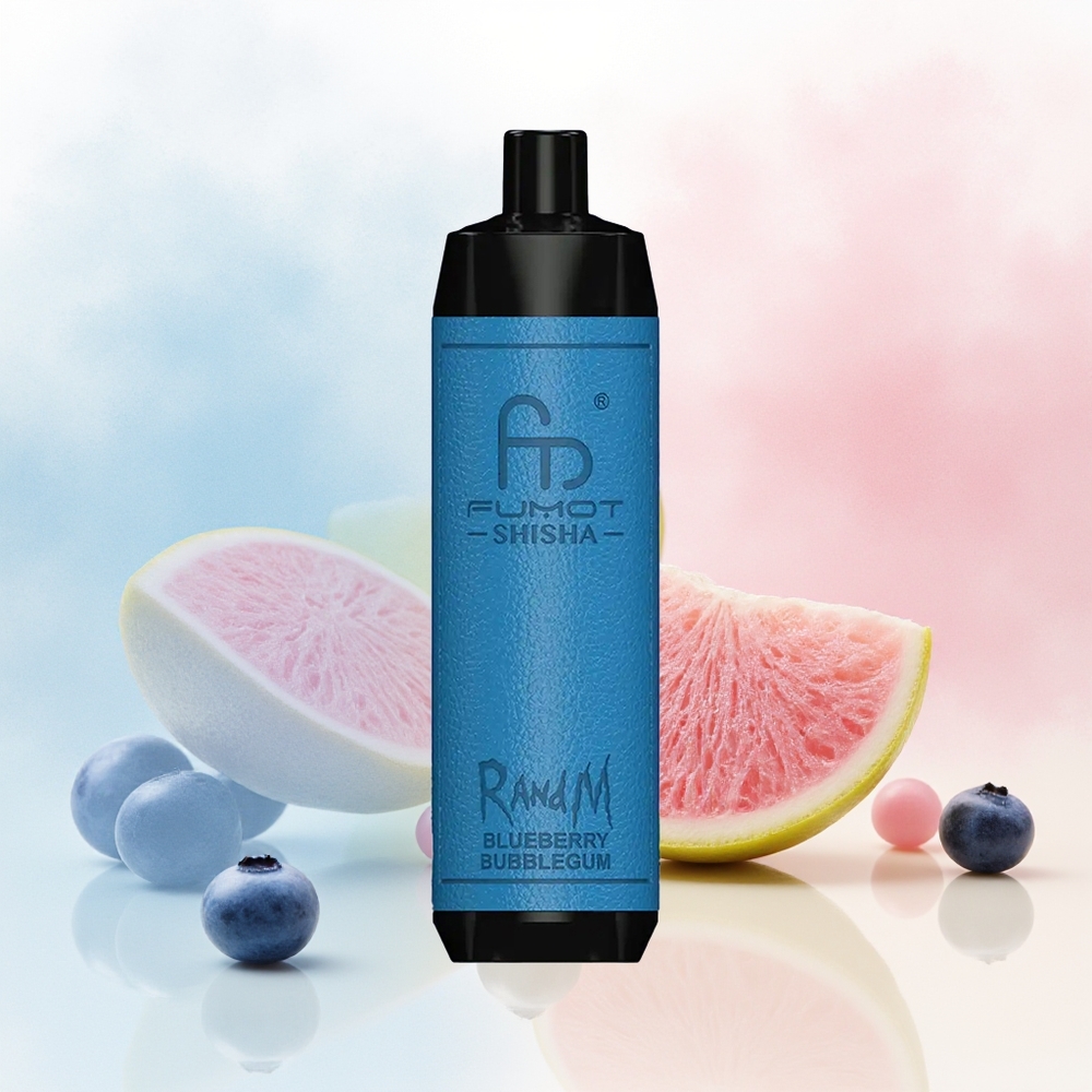 RandM Fumot Shisha 10000 Puffs 18ml Mėlynųjų Uogų Burbulų Chewing Gum Wholesale Lithuania