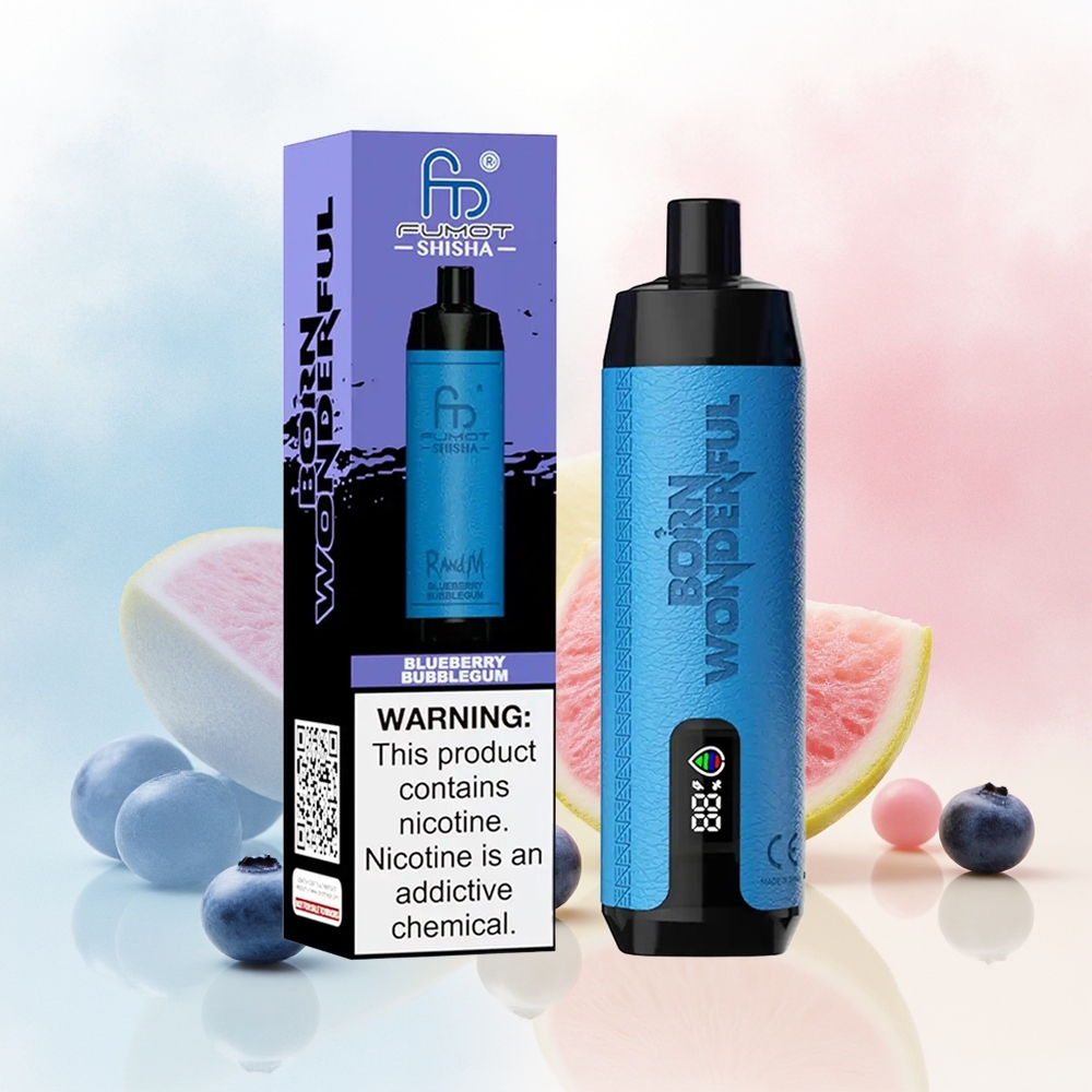 RandM Fumot Shisha 10000 Puffs 18ml Mėlynųjų Uogų Burbulų Chewing Gum Wholesale Lithuania