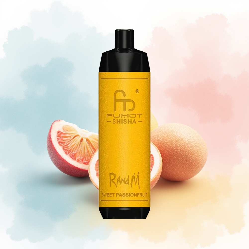 RandM Fumot Shisha 10000 Puffs 18ml Prefilled LED Skanausios Pasiflios Vaisiaus Lithuania Wholesale