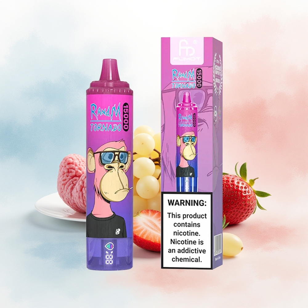 RandM Fumot Tornado 15000 25ml Braškynė Vynuogė Wholesale Lithuania