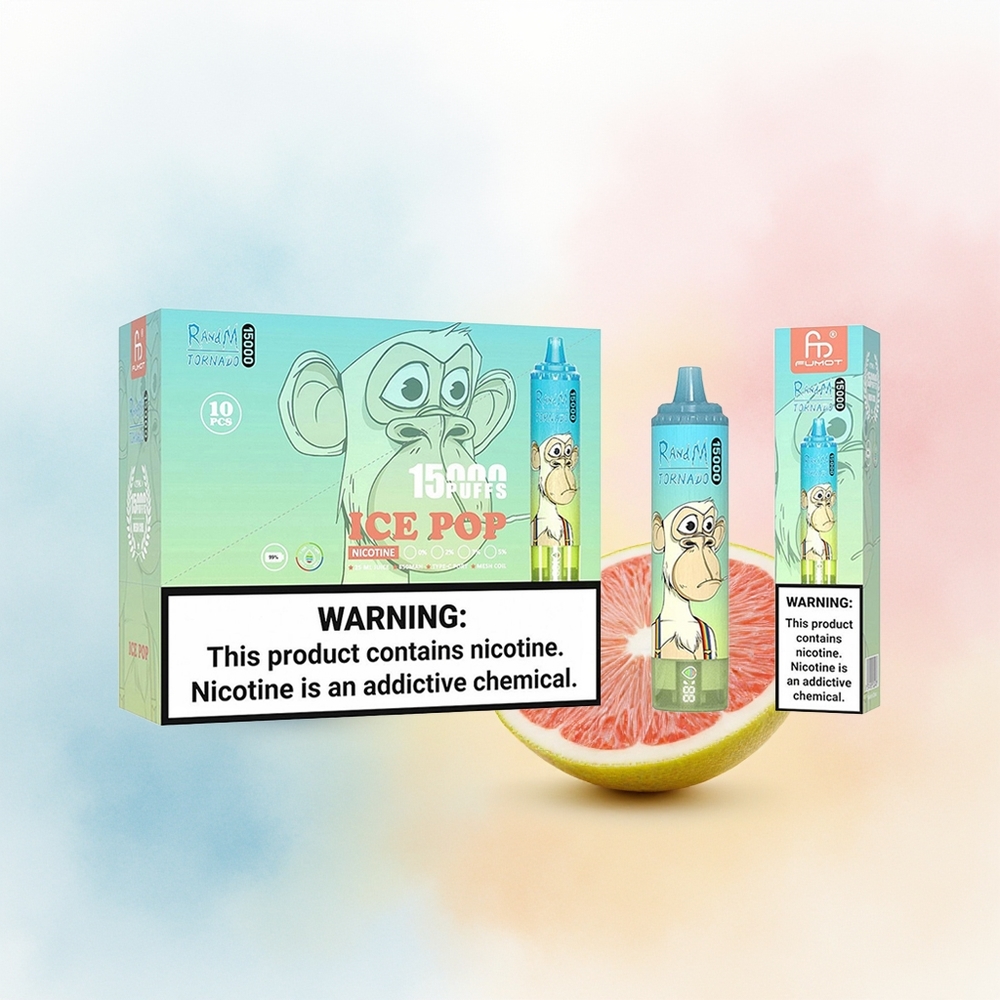 RandM Fumot Tornado 15000 Puffs 25ml Ledų Sultys Ice Pop Didmeninė Prekyba Lietuvoje