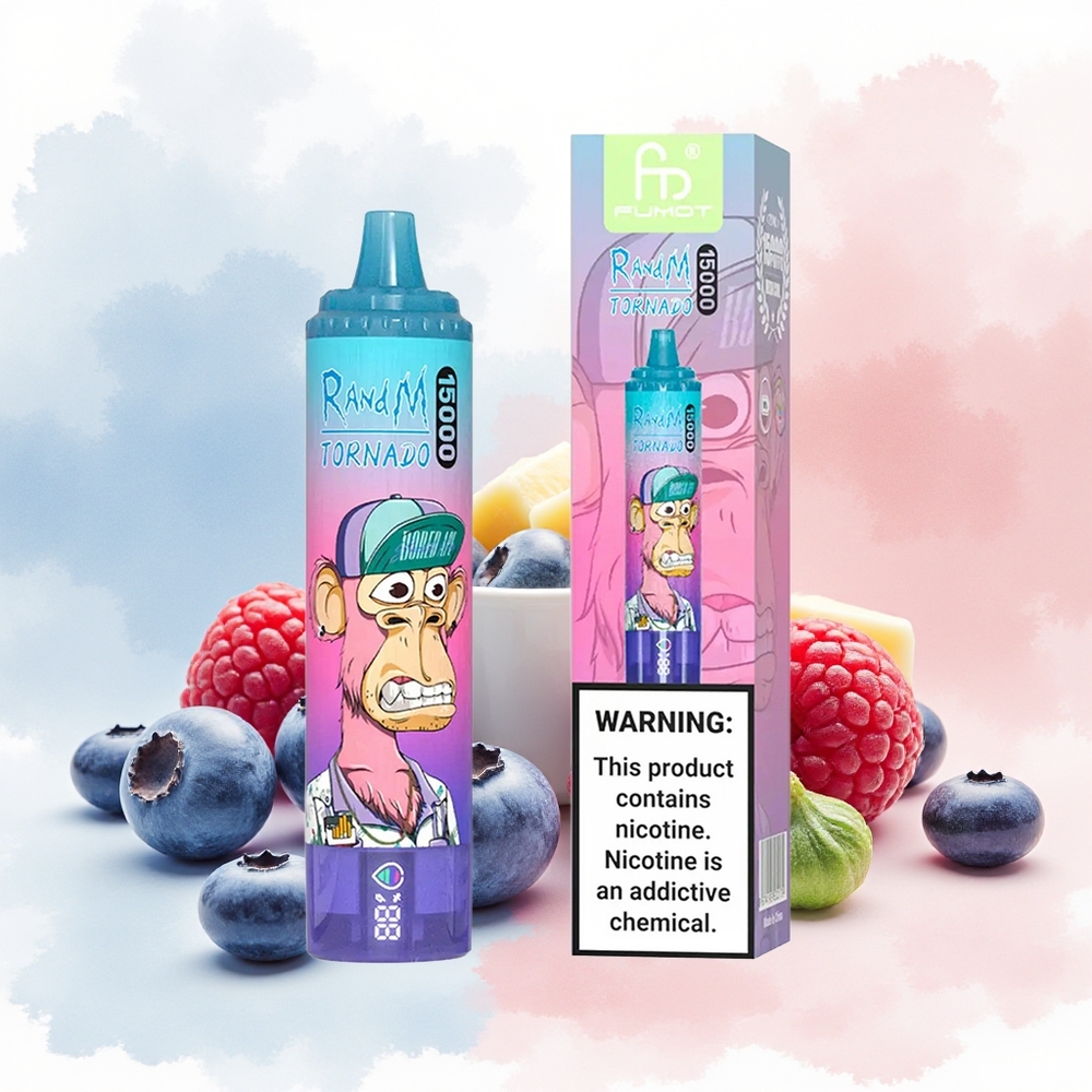 RandM Fumot Tornado 15000 Puffs 25ml Mėlynių Aviečių Wholesale Lithuania