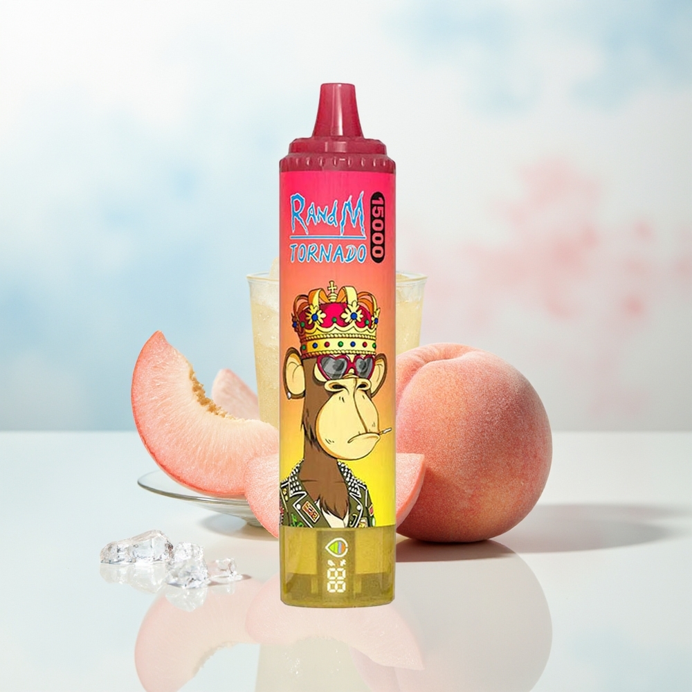 RandM Fumot Tornado 15000 Puffs 25ml Persikų Ledas Wholesale Lithuania