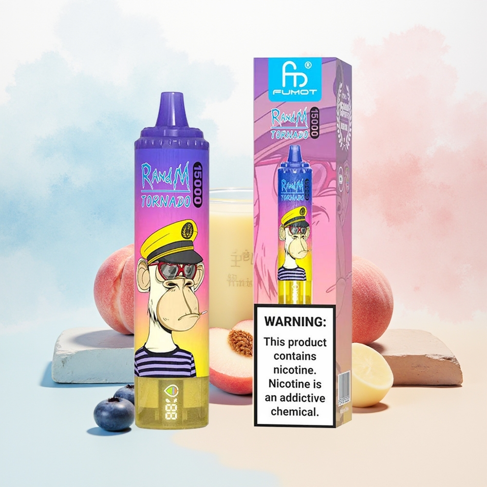 RandM Fumot Tornado 15000 Puffs 25ml Persikų Mėlynų Uogų Saldainiai Wholesale Lithuania