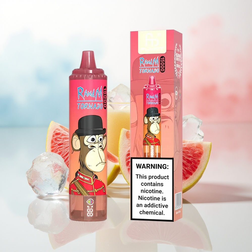 RandM Fumot Tornado 15000 Puffs 25ml Raudona Energija Ledas Wholesale Lithuania