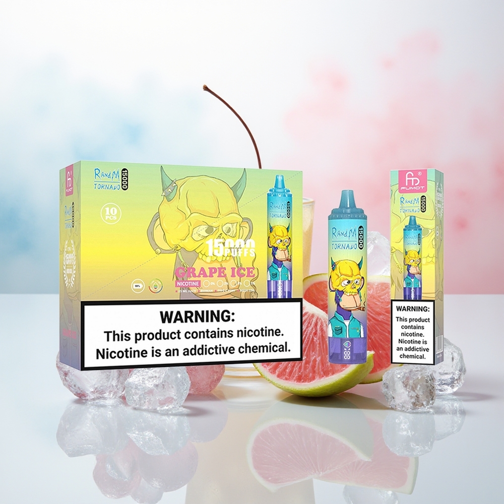 RandM Fumot Tornado 15000 Puffs 25ml Vynuogių Ledas Wholesale Lithuania