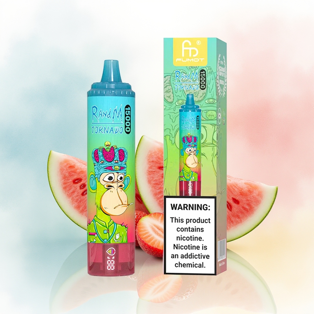 RandM Fumot Tornado 15000 Puffs 850mAh Type-C Braškė Vandmelionas Wholesale Lithuania