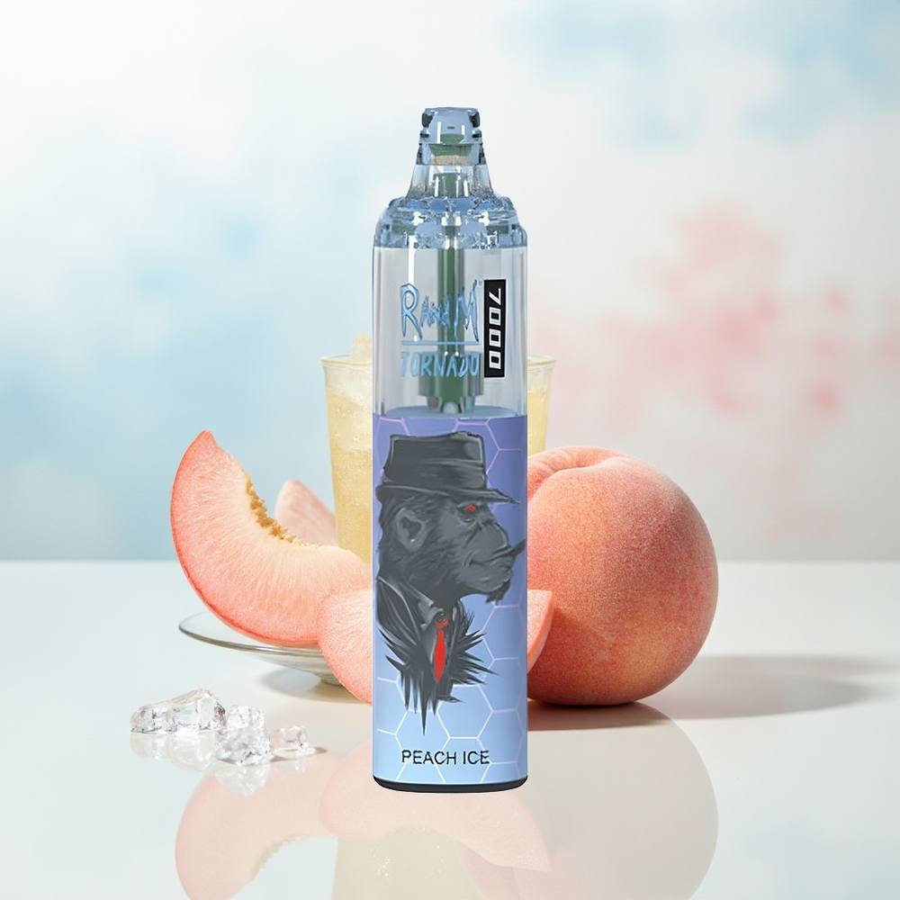 RandM Fumot Tornado 7000 Pūkų 14ML Persikas Ledas Wholesale Lithuania