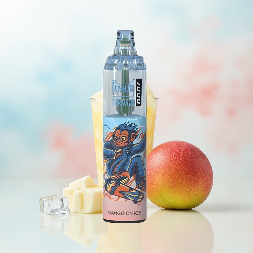 RandM Fumot Tornado 7000 Pūkštelių 14 ML Mango Ant Ledo Didmeninė Lietuva