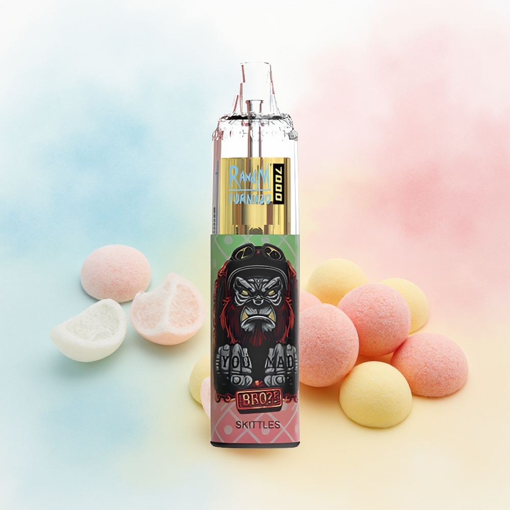 RandM Fumot Tornado 7000 Puffs 14ML RGB Skittles Didmeninė Lietuva