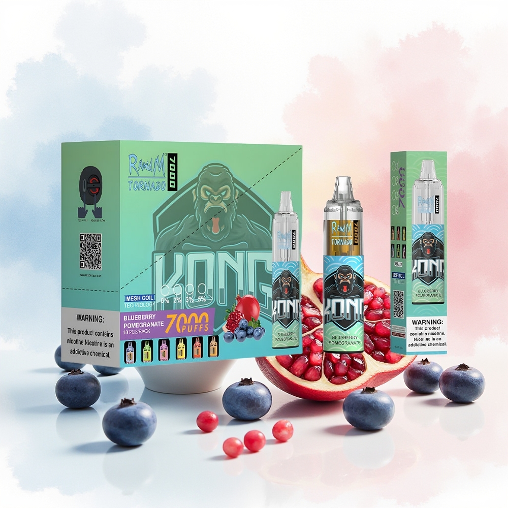 RandM Fumot Tornado 7000 Puffs 14 ML RGB Mėlynoji Granatas Lietuva Didmeninė Prekyba