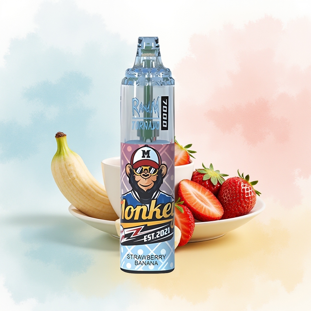 RandM Fumot Tornado 7000 Puffs 14 ML Type-C Braškių Bananų Didmeninė Lietuva