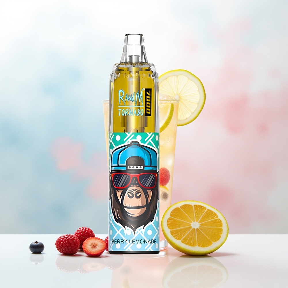 RandM Fumot Tornado 7000 RGB 14ML Uogų Limonadas Didmeninė Lietuva
