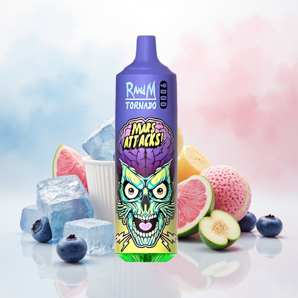 RandM Fumot Tornado 9000 Puffs 18 mL Mėlynų Uogų Ledas Wholesale Lithuania
