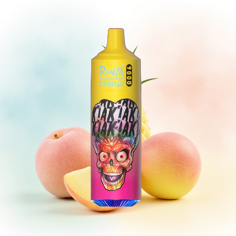 RandM Fumot Tornado 9000 Puffs 18mL Mesh Coil Persikų Mango Ananasų Wholesale Lithuania