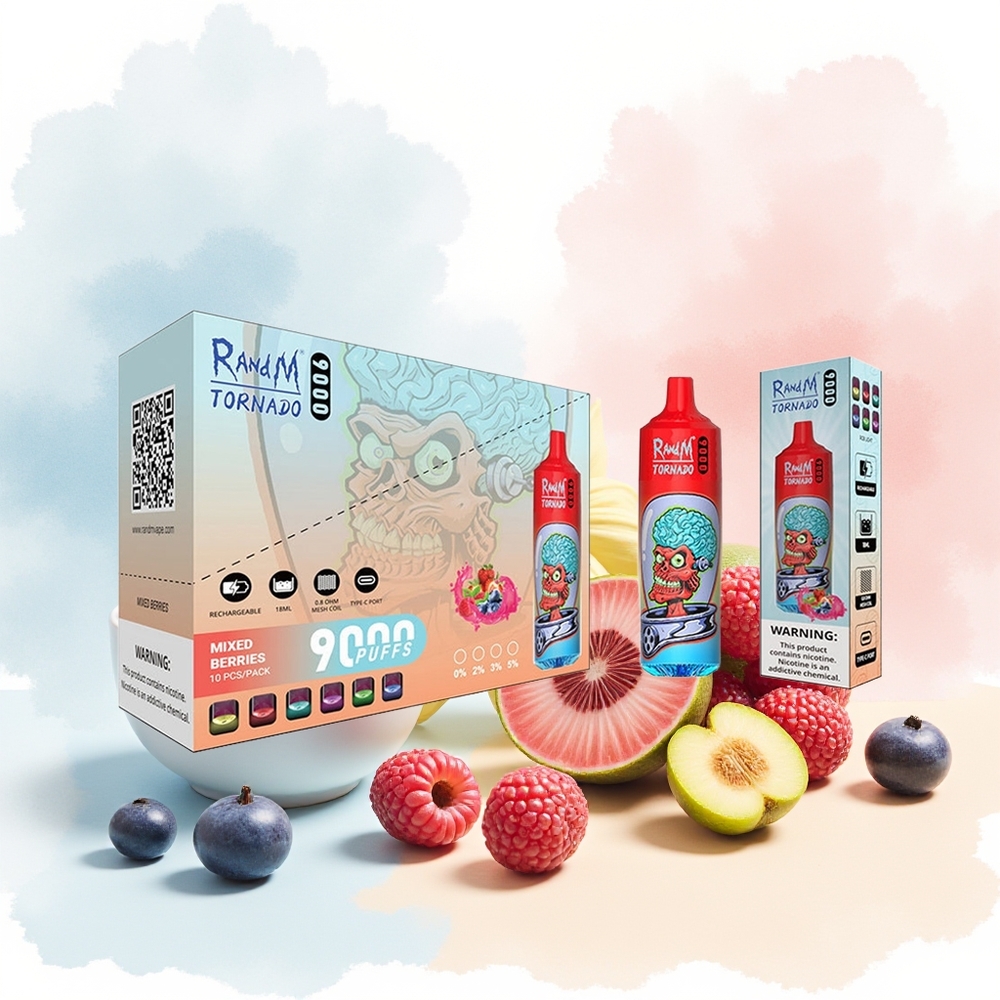 RandM Fumot Tornado 9000 Puffs 850 mAh Mėlynųjų Uogų Mišinys Wholesale Lithuania