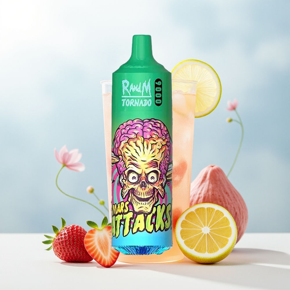 RandM Fumot Tornado 9000 Puffs 850 mAh Strawbėms Citrina Wholesale Lithuania