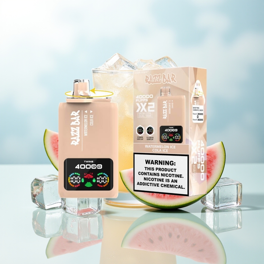 Razz Bar 40000 Puffs 1.0Ohm 2 Type-C Port Arbūzas - Kola Ledas Wholesale Lithuania