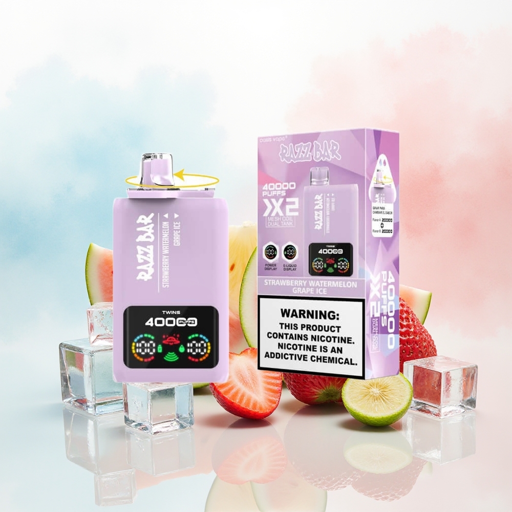Razz Bar 40000 Puffs Type-C 2% Braškės Arbūzas - Vynuogių Ledas Wholesale Lithuania