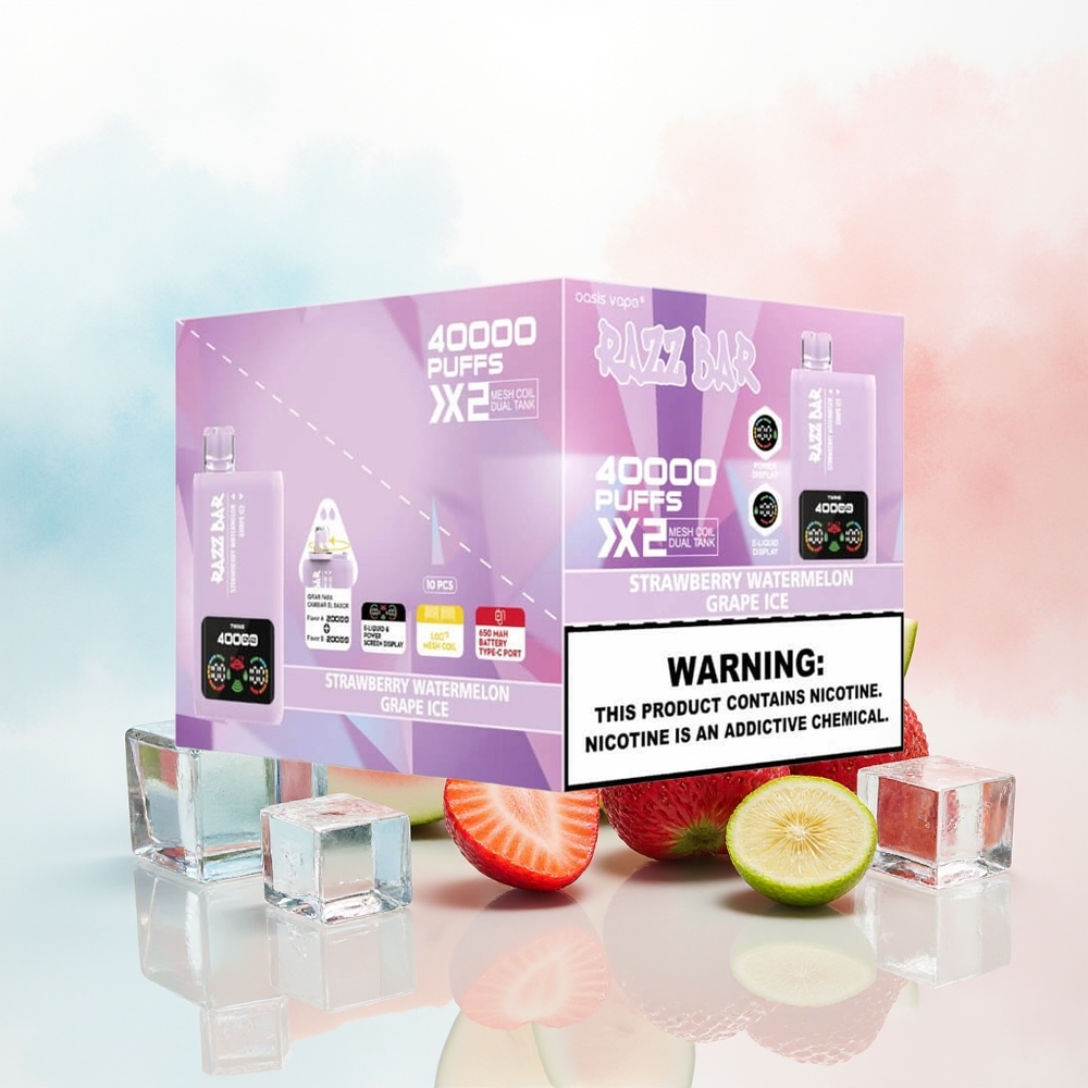Razz Bar 40000 Puffs Type-C 2% Braškės Arbūzas - Vynuogių Ledas Wholesale Lithuania