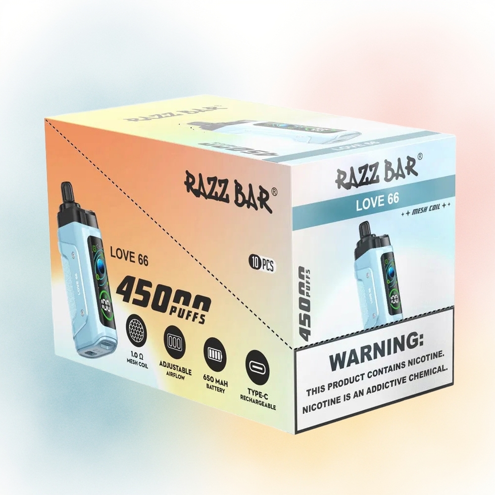 Razz Bar 45000 Puffs 1.0 Ohm Mešinis Apvijas Love 66 Didmeninė Prekyba Lietuva