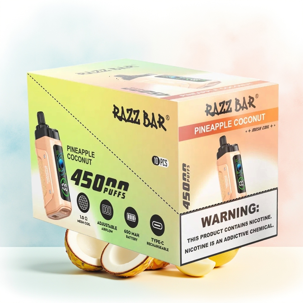 Razz Bar 45000 Puffs 1.0 Ohm Mesh Coil Ananasas Kokosas Wholesale Lithuania