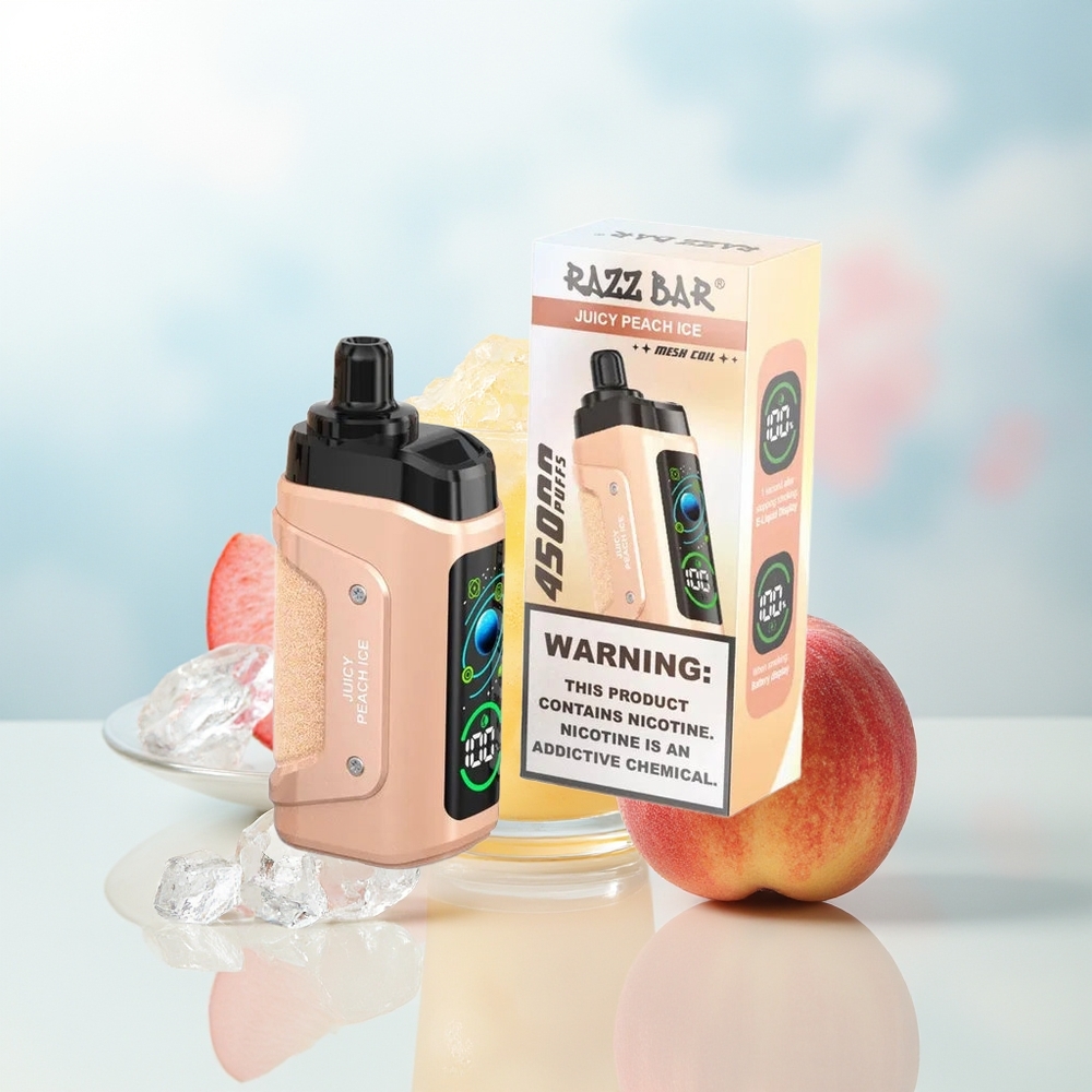 Razz Bar 45000 Puffs 1.0 Ohm Mesh Coil Sultingų Persikų Ledas Wholesale Lithuania