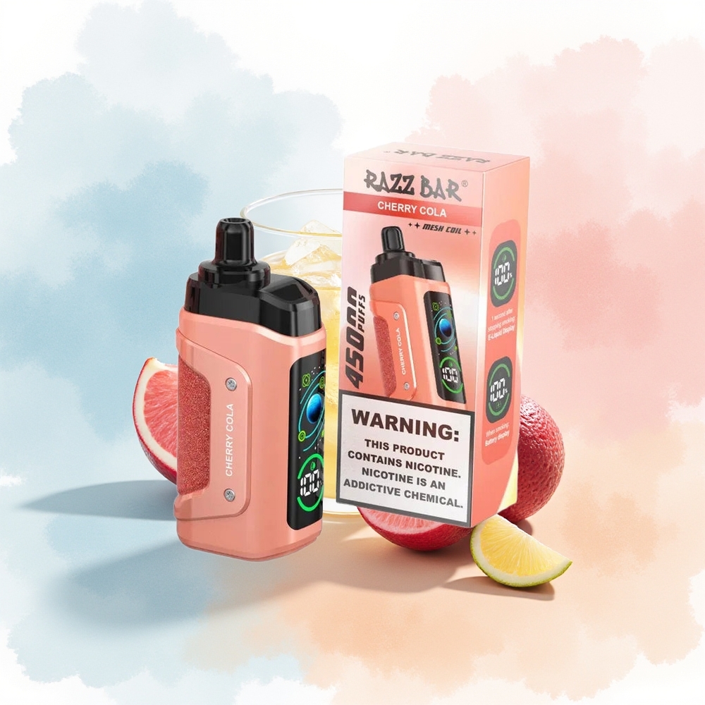 Razz Bar 45000 Puffs Adjustable Airflow Vyšnių Kolos Wholesale Lithuania