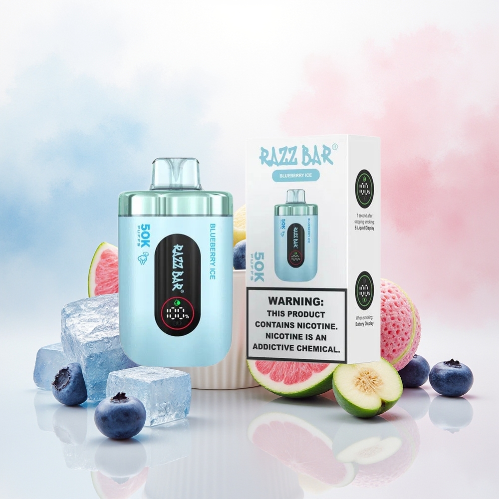 Razz Bar 50000 Puffs Type-C Mėlynų Uogų Ledas Wholesale Lithuania